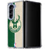 NBA Milwaukee Bucks Split Canvas Galaxy Z Fold5 5G Clear Case