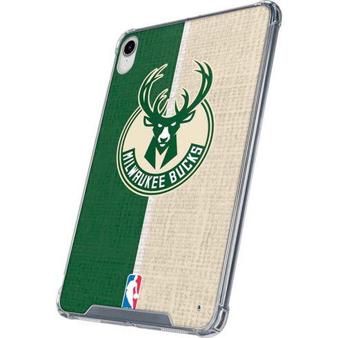 NBA Milwaukee Bucks Split Canvas iPad 11th Gen (2025) Clear Case