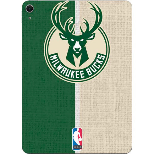 NBA Milwaukee Bucks Split Canvas Apple iPad Air Skin