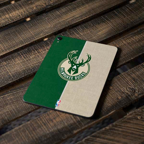 NBA Milwaukee Bucks Split Canvas Apple iPad Pro Skin