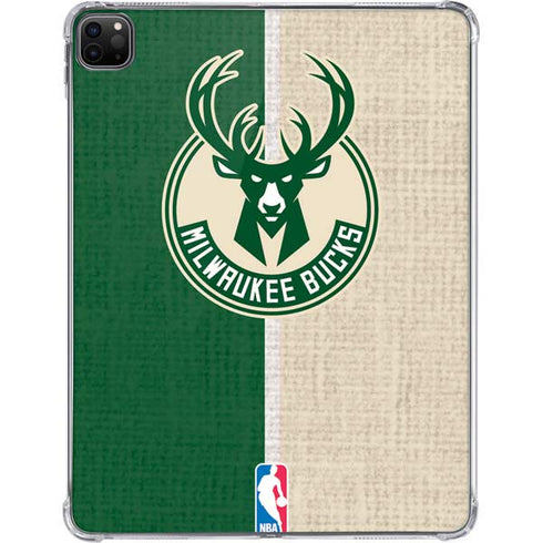 NBA Milwaukee Bucks Split Canvas iPad Pro 11in (2024) Clear Case