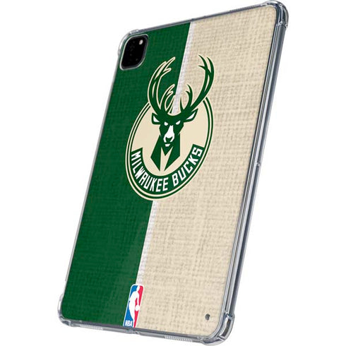 NBA Milwaukee Bucks Split Canvas iPad Pro 11in (2024) Clear Case