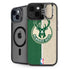 NBA Milwaukee Bucks Split Canvas iPhone 14 Kickstand Case