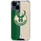 NBA Milwaukee Bucks Split Canvas iPhone 15 Clear Case