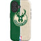 NBA Milwaukee Bucks Split Canvas iPhone 16 Magsafe Impact Case