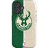 NBA Milwaukee Bucks Split Canvas iPhone 16 Magsafe Impact Case
