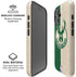 NBA Milwaukee Bucks Split Canvas iPhone 16 Magsafe Impact Case