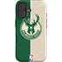NBA Milwaukee Bucks Split Canvas iPhone 16 Plus Impact Case