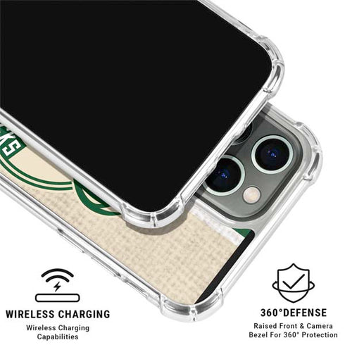 NBA Milwaukee Bucks Split Canvas iPhone 16 Pro Max Clear Case