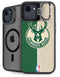 NBA Milwaukee Bucks Split Canvas iPhone 16e Kickstand Case