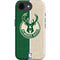 NBA Milwaukee Bucks Split Canvas iPhone 16e Impact Case