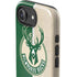 NBA Milwaukee Bucks Split Canvas iPhone 16e Impact Case
