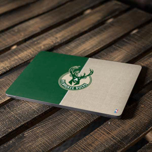 NBA Milwaukee Bucks Split Canvas Apple MacBook Air Skin