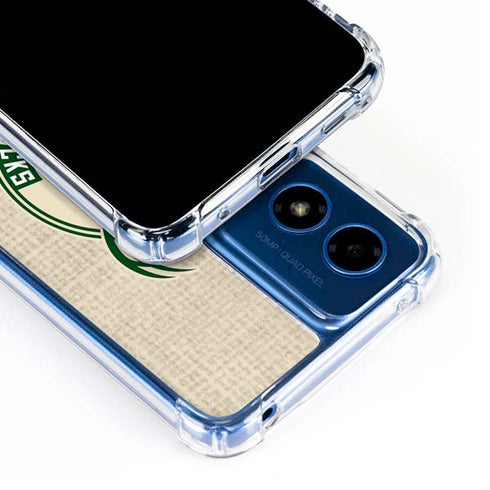 NBA Milwaukee Bucks Split Canvas Moto G 5G (2024) Clear Case