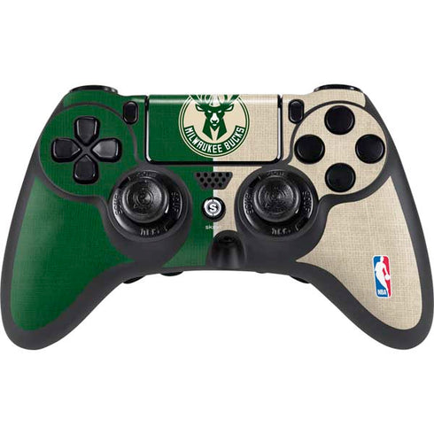 NBA Milwaukee Bucks Split Canvas PlayStation PS4 Skins