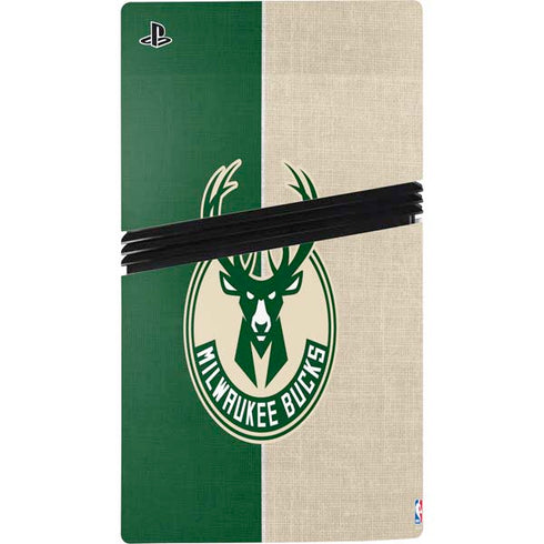 NBA Milwaukee Bucks Split Canvas PS5 Pro Bundle Skin