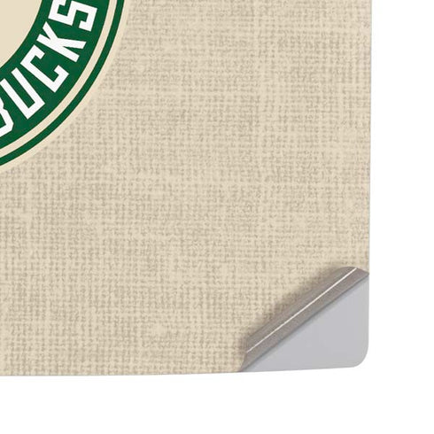 NBA Milwaukee Bucks Split Canvas PS5 Pro Disk Console Skin