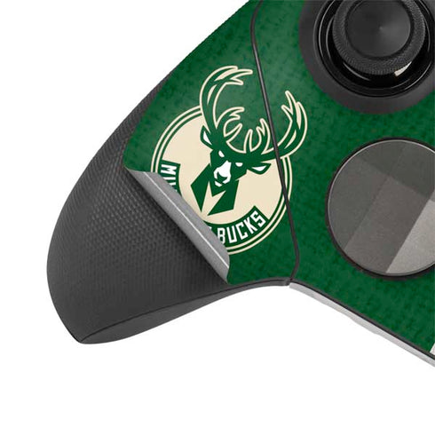 NBA Milwaukee Bucks Split Canvas Xbox Elite Wireless Controller Series 2 Skin