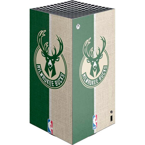 NBA Milwaukee Bucks Split Canvas XBox Series X Digital Edition Console Skin