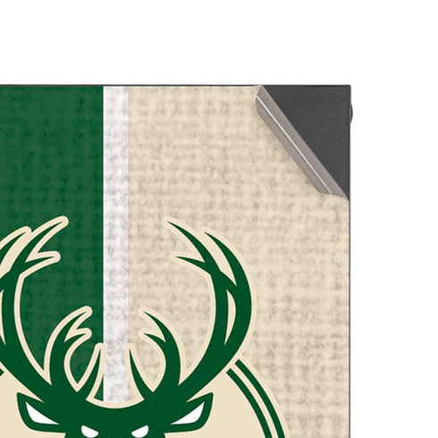 NBA Milwaukee Bucks Split Canvas XBox Series X Digital Edition Console Skin