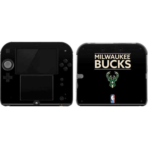 NBA Milwaukee Bucks Standard - Black Nintendo 2DS Skin