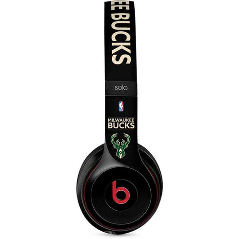 NBA Milwaukee Bucks Standard - Black Beats Solo 2 Wireless Skin
