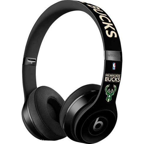 NBA Milwaukee Bucks Standard - Black Beats Solo 3 Wireless Skin