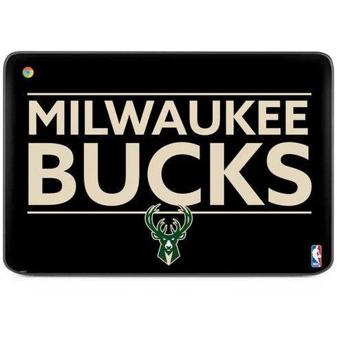 NBA Milwaukee Bucks Standard - Black HP Chromebook Skin