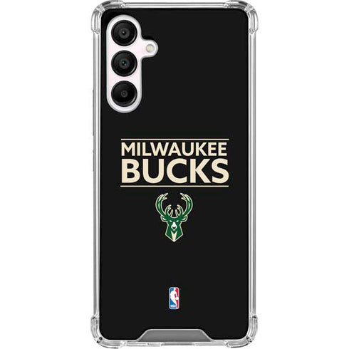 NBA Milwaukee Bucks Standard - Black Galaxy A16 5G Clear Case