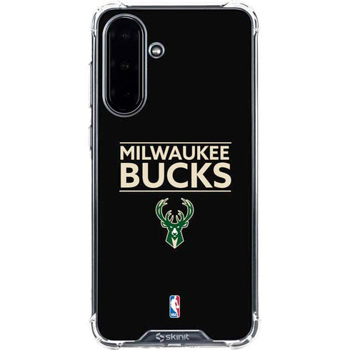 NBA Milwaukee Bucks Standard - Black Galaxy A36 5G Clear Case