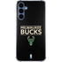 NBA Milwaukee Bucks Standard - Black Galaxy A55 5G Clear Case