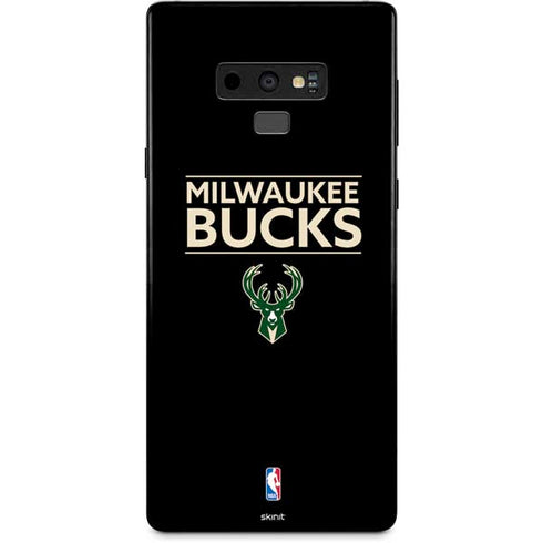 NBA Milwaukee Bucks Standard - Black Galaxy Note 9 Skin