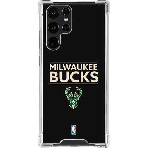 NBA Milwaukee Bucks Standard - Black Galaxy S23 Ultra Clear Case