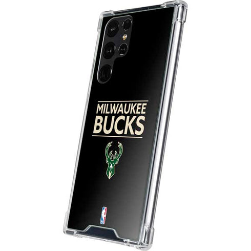 NBA Milwaukee Bucks Standard - Black Galaxy S23 Ultra Clear Case
