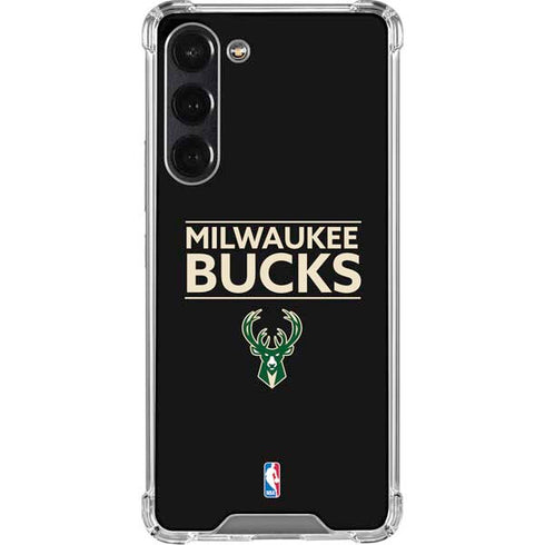 NBA Milwaukee Bucks Standard - Black Galaxy S24 FE Clear Case