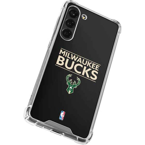 NBA Milwaukee Bucks Standard - Black Galaxy S24 FE Clear Case