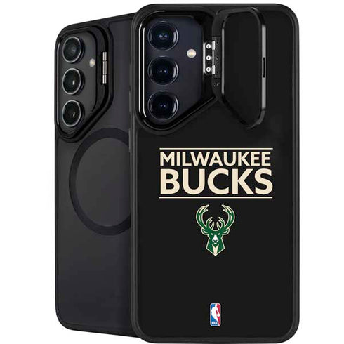 NBA Milwaukee Bucks Standard - Black Galaxy S24 FE Kickstand Case