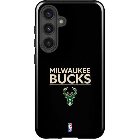 NBA Milwaukee Bucks Standard - Black Galaxy S25 Impact Case