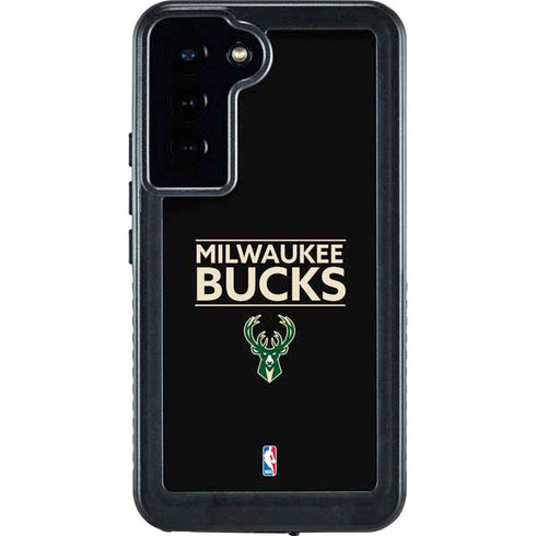 NBA Milwaukee Bucks Standard - Black Galaxy S24 Plus Waterproof Case