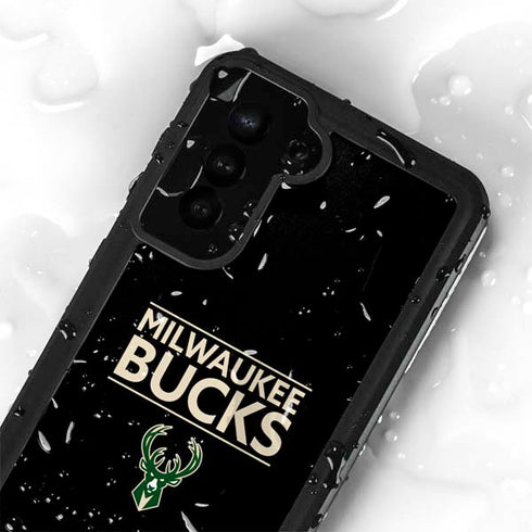 NBA Milwaukee Bucks Standard - Black Galaxy S24 Plus Waterproof Case