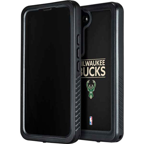 NBA Milwaukee Bucks Standard - Black Galaxy S24 Waterproof Case