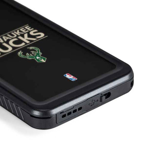 NBA Milwaukee Bucks Standard - Black Galaxy S24 Waterproof Case