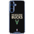 NBA Milwaukee Bucks Standard - Black Galaxy S25 Clear Case