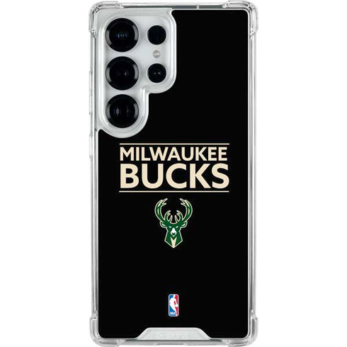 NBA Milwaukee Bucks Standard - Black Galaxy S25 Ultra Clear Case