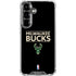 NBA Milwaukee Bucks Standard - Black Galaxy S26 Clear Case