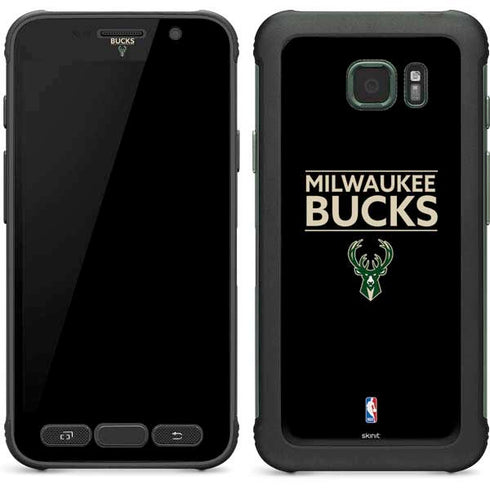 NBA Milwaukee Bucks Standard - Black Galaxy S7 Active Skin