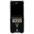 NBA Milwaukee Bucks Standard - Black Galaxy Z Flip6 Clear Case