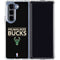 NBA Milwaukee Bucks Standard - Black Galaxy Z Fold5 5G Clear Case