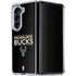 NBA Milwaukee Bucks Standard - Black Galaxy Z Fold5 5G Clear Case