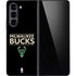 NBA Milwaukee Bucks Standard - Black Galaxy Z Fold5 5G Skin